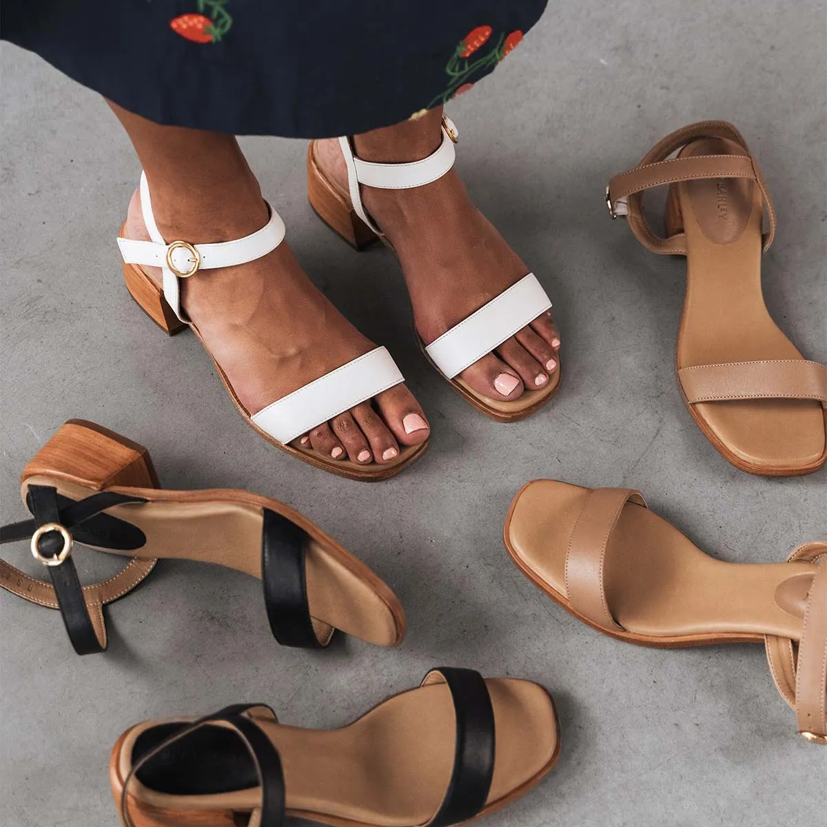 The Social Heeled Sandal Panna Cotta