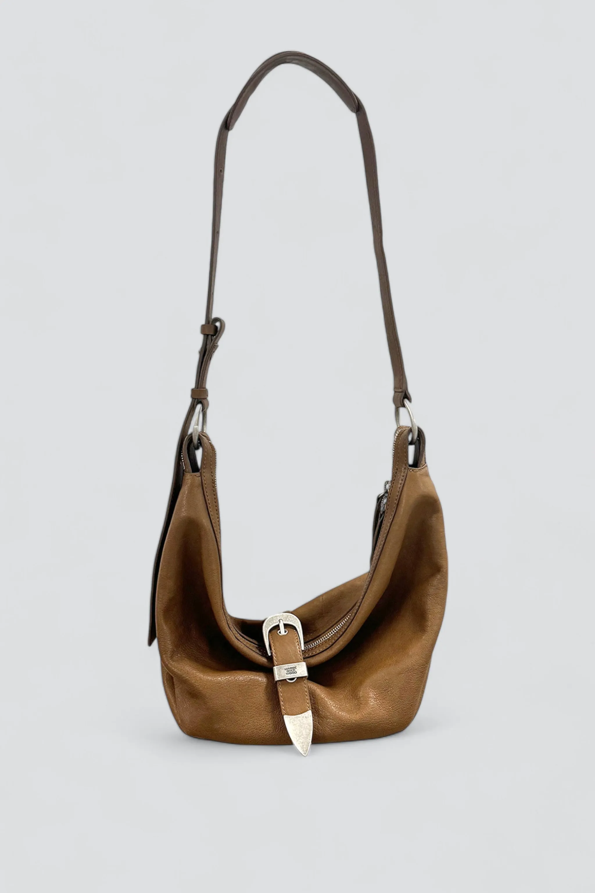 Vintage Camel Washed Belted Hobo Medium