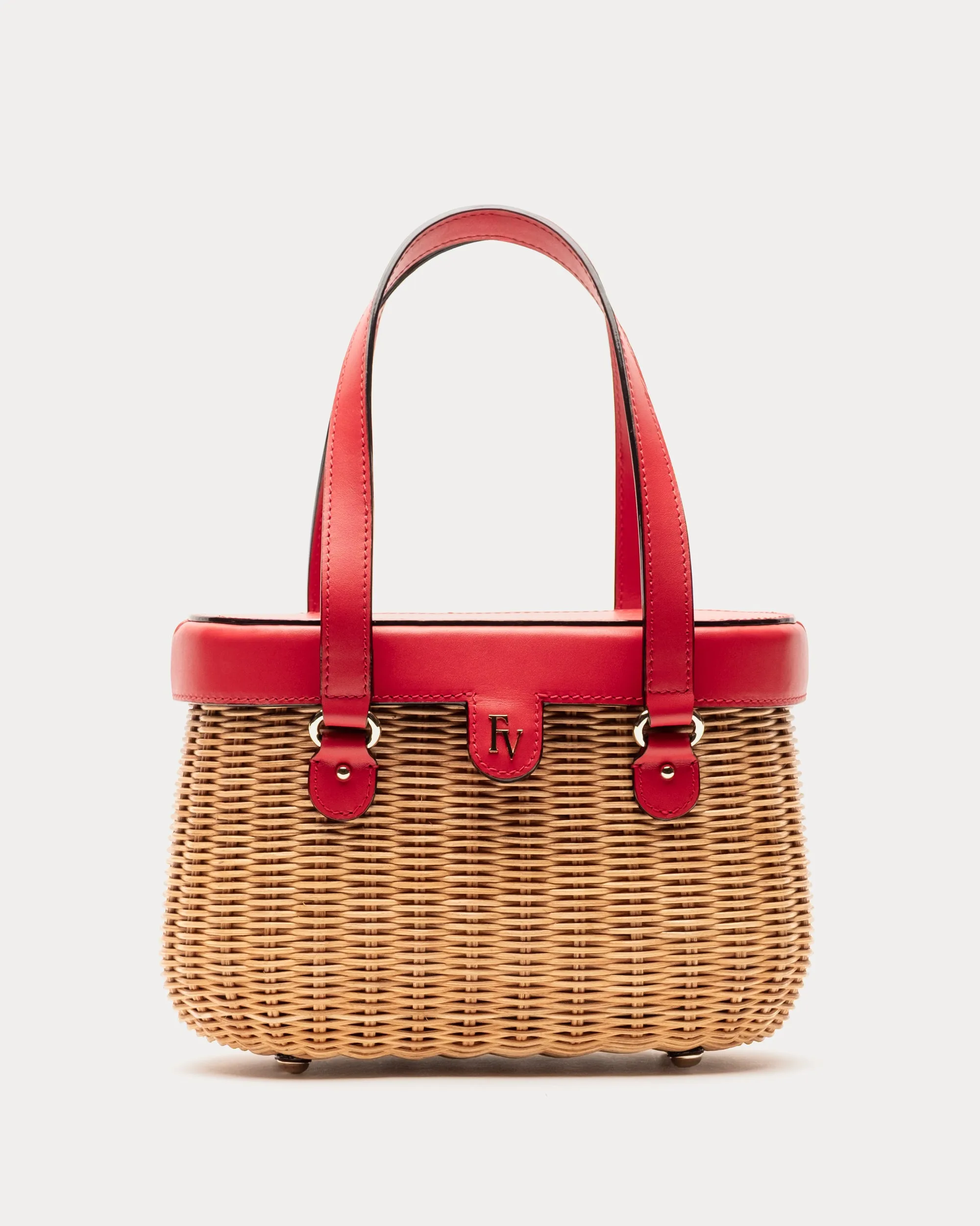Willow Wicker Basket - Red